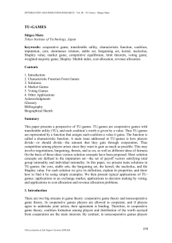 optimization and operations research