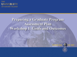 Goals and Outcomes