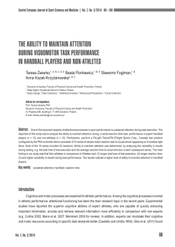 the ability to maintain attention during visuomotor task
