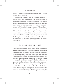 FAILURES OF CHOICE AND CHANCE