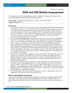 1 EHR and HIE Beliefs Assessment