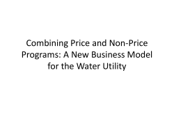Combining Price and Non-Price Programs: A New Business Model