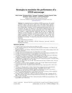 Strategies to maximize the performance of a STED microscope