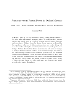 Auctions versus Posted Prices in Online Markets