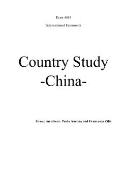 China: A Quota on Wheat, Corn and Rice