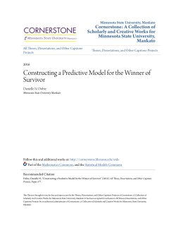 Constructing a Predictive Model for the Winner of