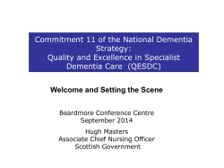 Commitment 11 of the National Dementia Strategy: Quality and