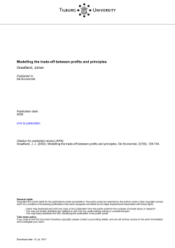Tilburg University Modelling the trade