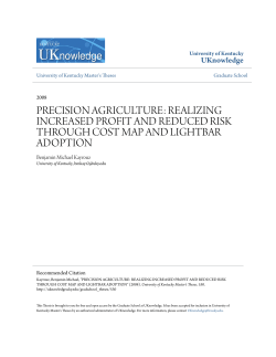 PRECISION AGRICULTURE: REALIZING INCREASED PROFIT