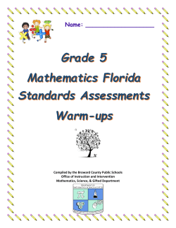 Grade 5 Mathematics Florida Standards