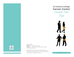 El Camino College Career Center Career Fair Tips