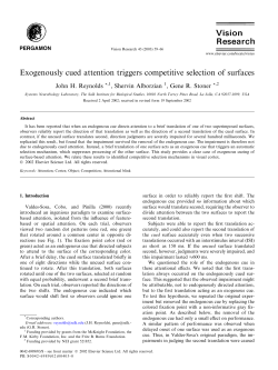 Exogenously cued attention triggers competitive selection - SNL-R