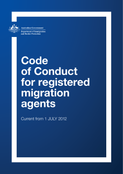 Code of Conduct for registered migration agents