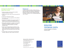Reducing Textbook Costs brochure