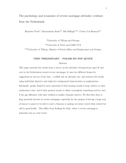 The psychology and economics of reverse mortgage attitudes