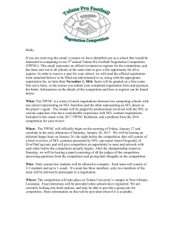 2017 Competition Invitation - Tulane University Law School