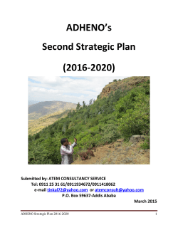 ADHENO`s Second Strategic Plan (2016