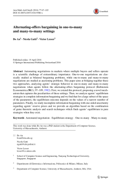 Alternating-offers bargaining in one-to-many and many-to