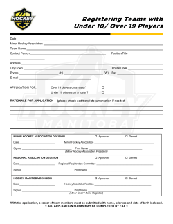 Registering Teams with Under 10/ Over 19 Players