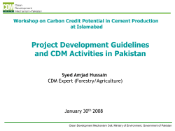 Project - CDM Pakistan
