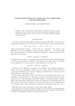 Finite filtrations of modules and shellable multicomplexes