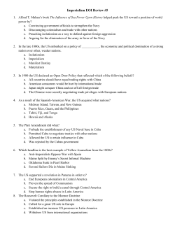 Imperialism EOI Review #5 Alfred T. Mahan`s book The Influence of