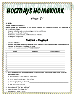 Class - IV - St. Thomas School Faridabad