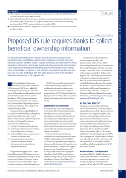 Proposed US rule requires banks to collect beneficial ownership