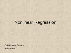 Nonlinear Regression