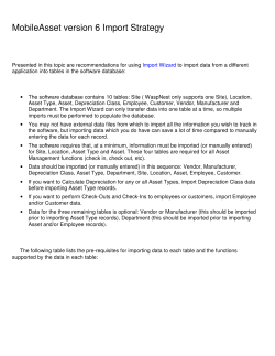 MobileAsset version 6 Import Strategy