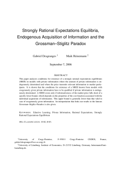 Strongly Rational Expectations Equilibria, Endogenous Acquisition