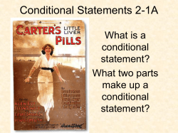 Conditional Statements - Winterrowd-math