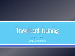 Travel Card Trainig