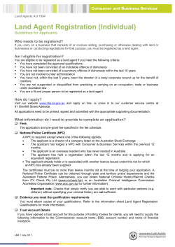 Land Agent Registration (Individual)
