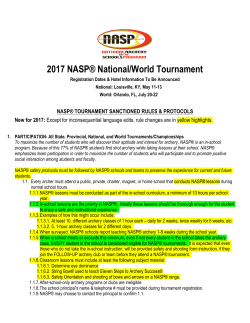 2017 NASP® National/World Tournament