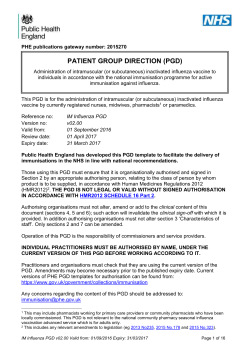 Administration of intramuscular inactivated influenza