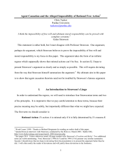 Agent Causation and the Alleged Impossibility of Rational Free