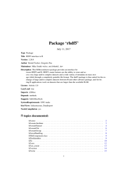 Package `rhdf5`