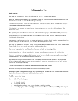 7v7 Standards of Play - Presidio Soccer League