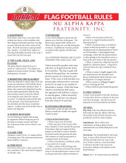 FLAG FOOTBALL RULES