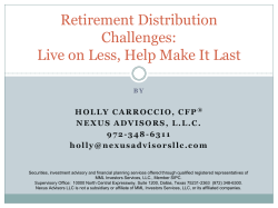 General Challenges of Retirement