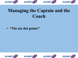 Managing Captain/Coach