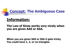 Concept: The Ambiguous Case