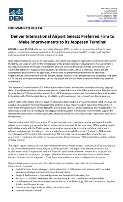 Denver International Airport Selects Preferred Firm to Make