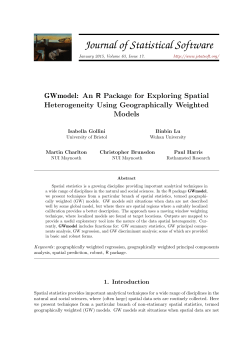 GWmodel: An R Package for Exploring Spatial Heterogeneity Using