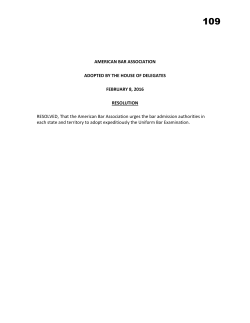 109 - American Bar Association