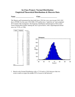 In-Class Project: Normal Distribution