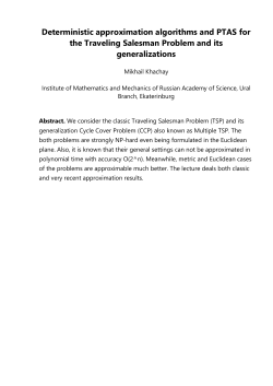 Deterministic approximation algorithms and PTAS for the Traveling