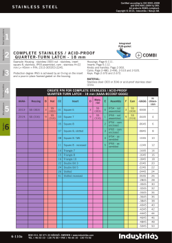 COMPLETE STAINLESS / ACID-PROOF QUARTER