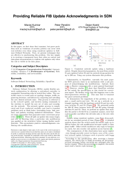 Providing Reliable FIB Update Acknowledgments in SDN